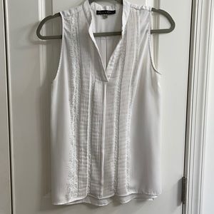 White Lace Front Tank Top
